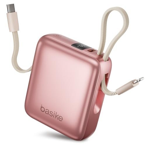 Basike Carregador Portátil 10000mAh, Mini Power Bank (Rosa)