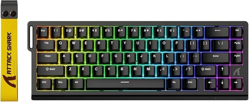 Teclado Gamer ATTACK SHARK X68 HE Magnético RGB 8K – Switch Hall Effect Outemu Amber
