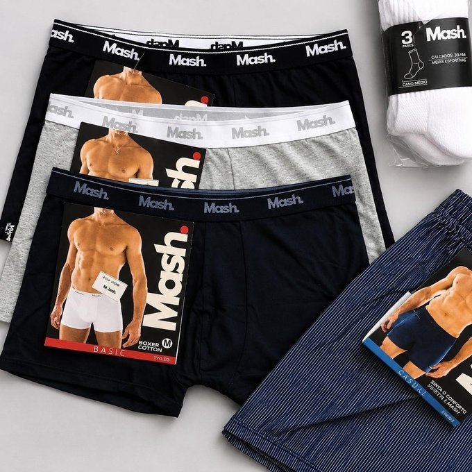 Kit Com 10 Cuecas Mash Algodão + Frete Grátis