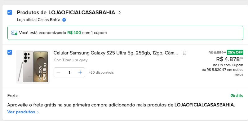 Celular Samsung Galaxy S25 Ultra 256GB