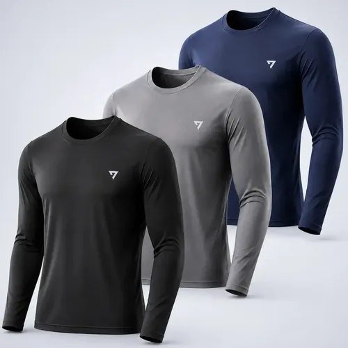 Kit 3 Camisetas Térmicas Masculina Segunda Pele Camisa Uv50