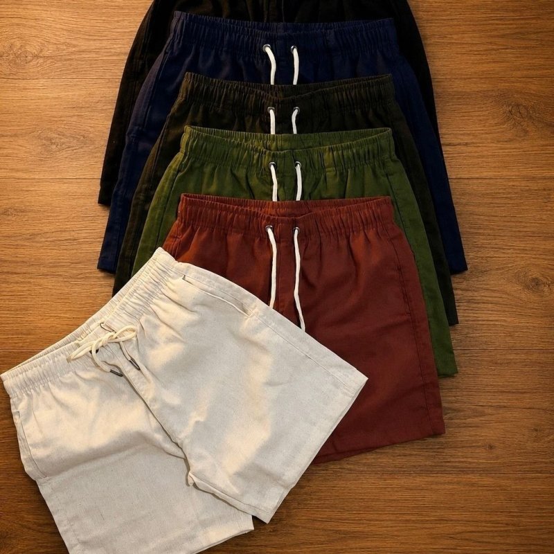 Kit 3 Shorts Masculino Bermuda Linho Verão Envio Imediato