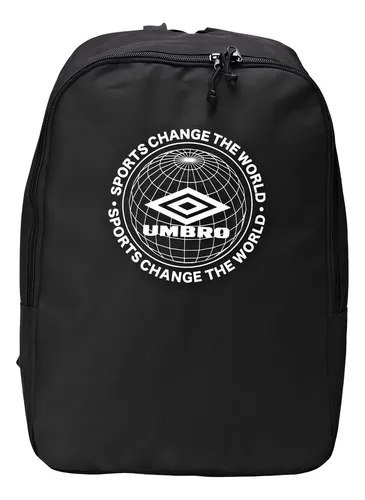 Mochila Masculina Umbro Change The World Preto Executiva Desenho Do Tecido Lisa