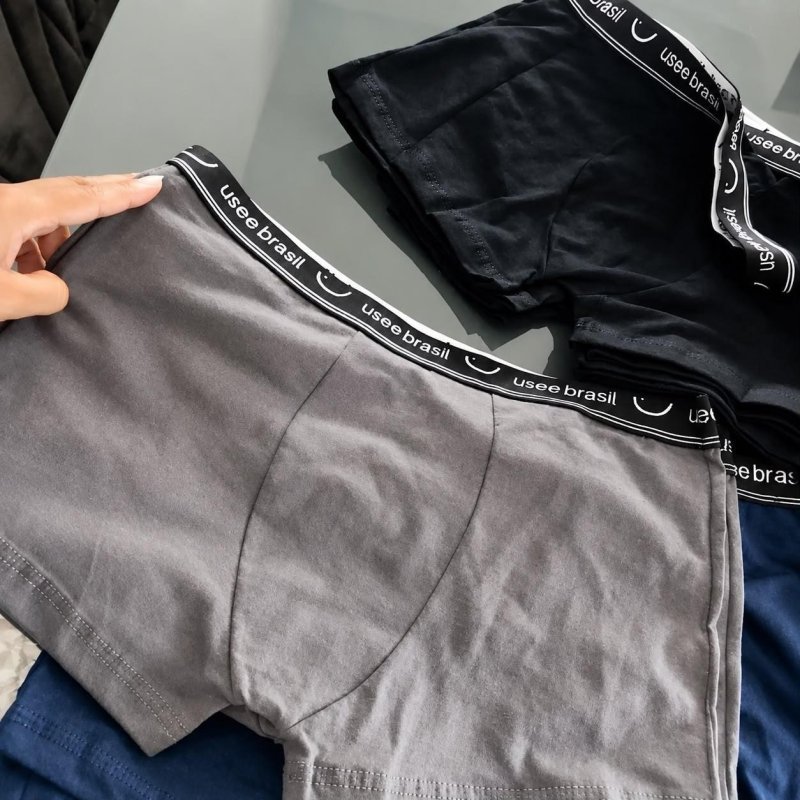 Kit Com 10 Cuecas Boxer Algodão Adulto Usee Brasil