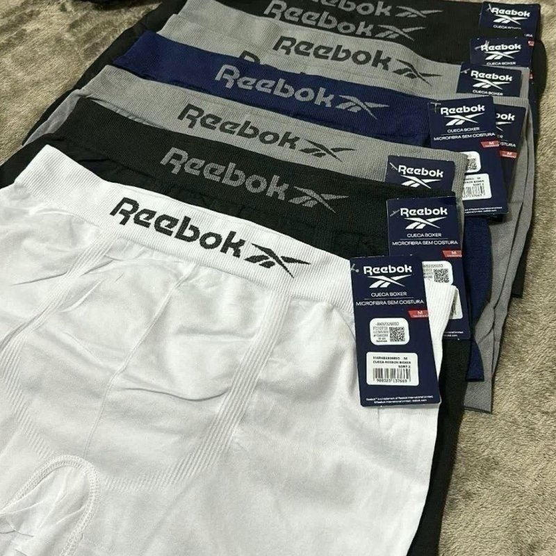 Kit 6 Cuecas Boxer Classic Reebok Microfibra Luxo Original