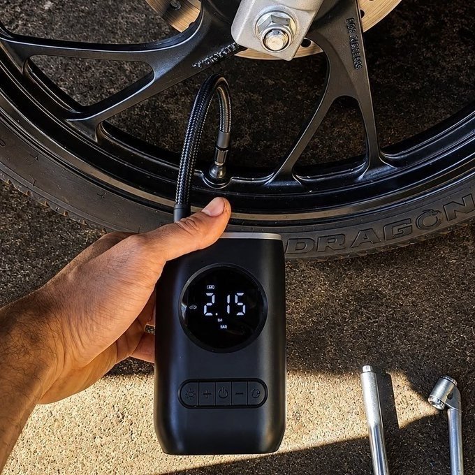 Compressor Calibrador de Ar Digital Mini Portátil Recarregável + Frete Grátis