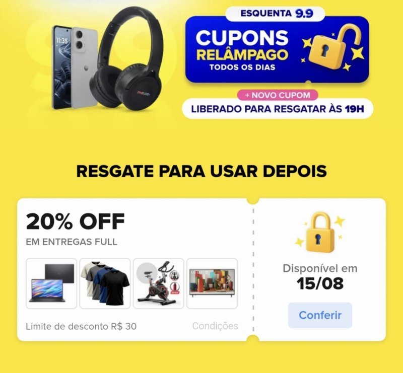 CUPOM DE 20% OFF DO MERCADO LIVRE