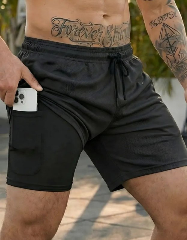 Kit 4 Shorts 2 Em 1 Duplo Dryfit Masculino Compressão Térmica (P ao GG)
