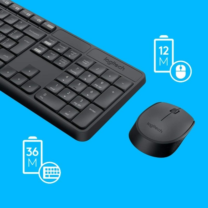 Combo Logitech MK235 Teclado + Mouse sem Fio