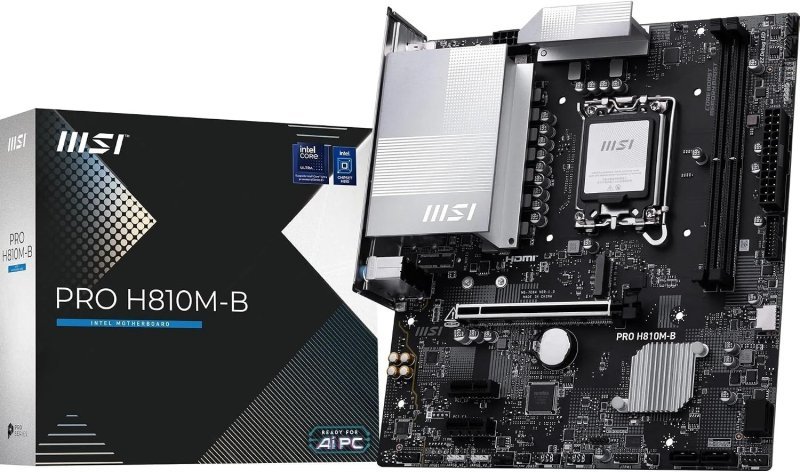 Placa-mãe MSI PRO H810M-B LGA 1851 - DDR5