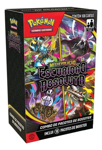 Combo de Booster Pokémon Escuridão Absoluta - 108 Cartas