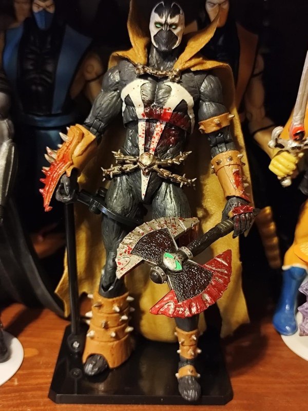 ACTION FIGURE DO BRABO - Mortal Kombat Spawn Bloody Classic Mc Farlane 17,8 cm Wave 3 com Acessórios