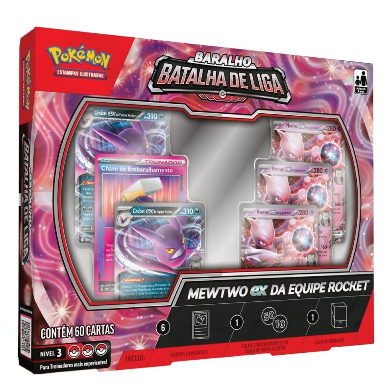 Pokémon TCG, Deck Batalha De Liga Mewtwo Ex - 60 cartas