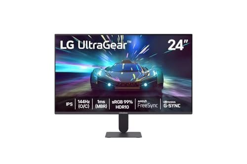 LG UltraGear Monitor Gamer 24" IPS 144Hz (O/C) 1ms (MBR) Full HD (1920x1080) HDR10 NVIDIA G-SYNC AMD FreeSync, Preto - 24G411A