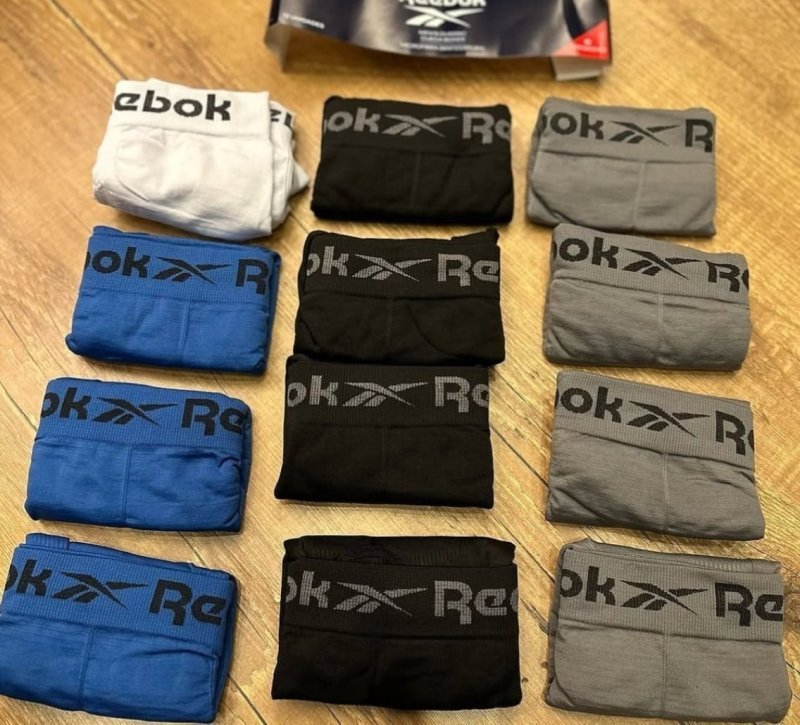 Kit 10 Cuecas Boxer Reebok Sem Costura Microfibra (P ao GG)