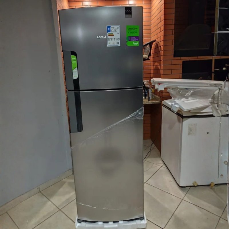 Geladeira Consul Frost Free 377 Litros Duplex Inox CRM44MK 220V