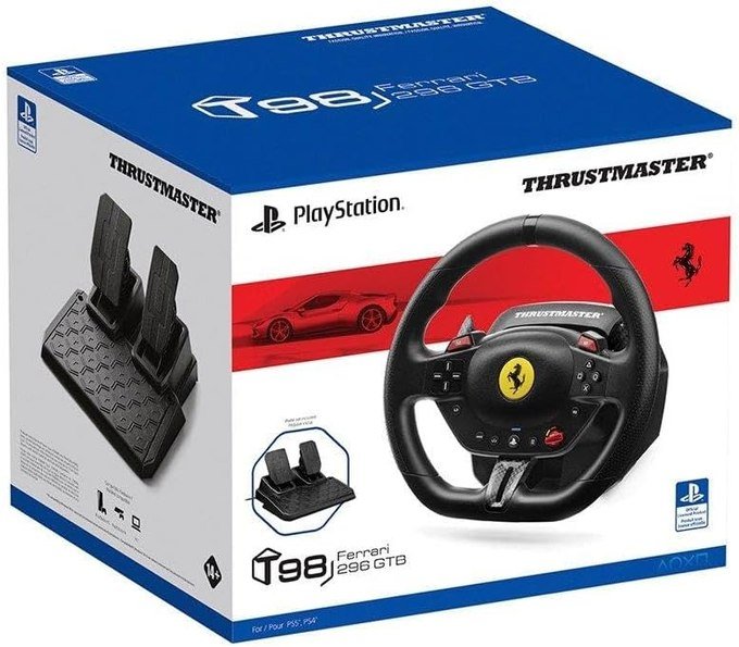 Volante Thrustmaster T98 Ferrari 296 GTB - PS5, PS4 e PC