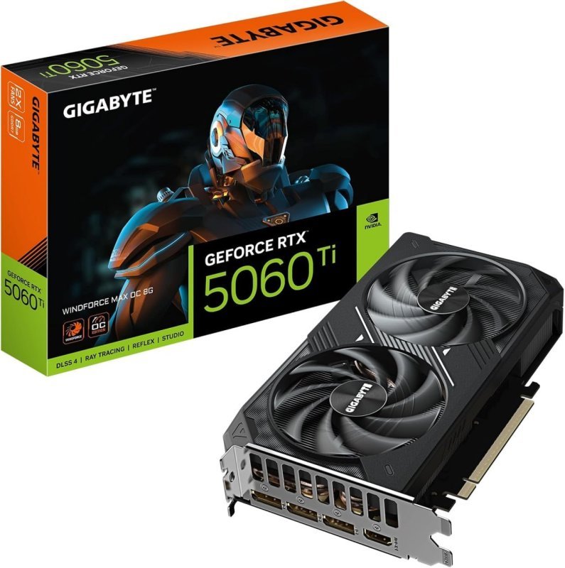 Gigabyte Placa de vídeo GeForce RTX 5060 Ti WINDFORCE MAX OC 8G