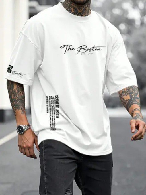 Camisa Oversized The Boston Camiseta Moda Gringa Estilosa + Frete Grátis