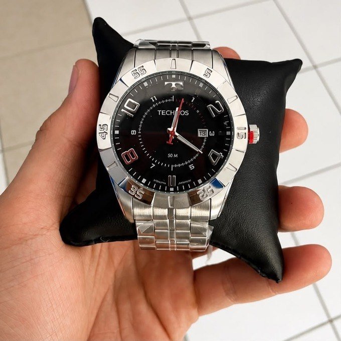 Relógio Technos Racer Prata + Frete Grátis