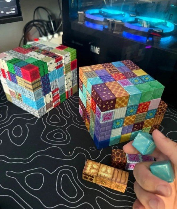 Kit 100 Blocos Magnéticos De Montar