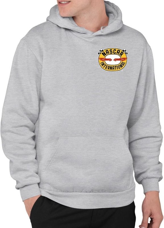 Junk Food Moletom adulto com capuz masculino e feminino com logotipo padrão da NASCAR, oficialmente licenciado