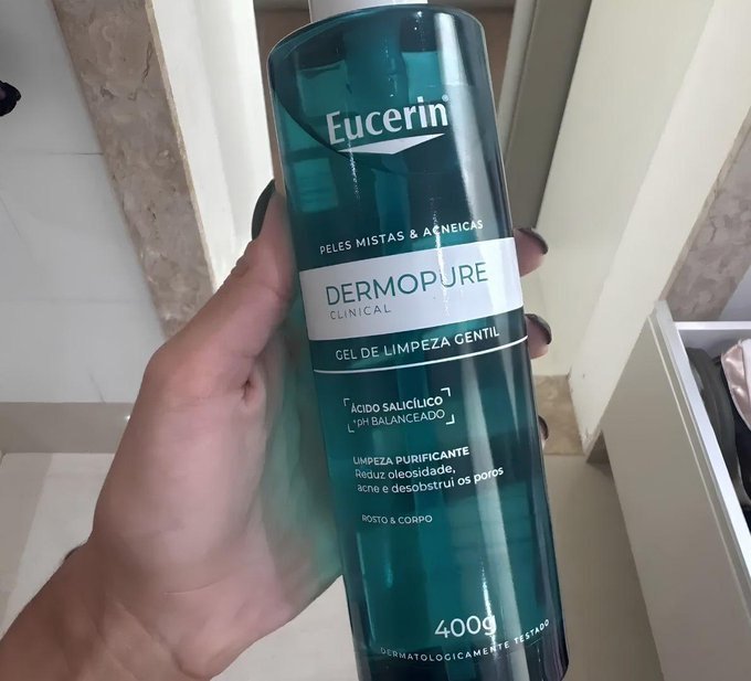 Eucerin Gel de Limpeza Facial AntiAcne Dermo Pure Gentil 400ml