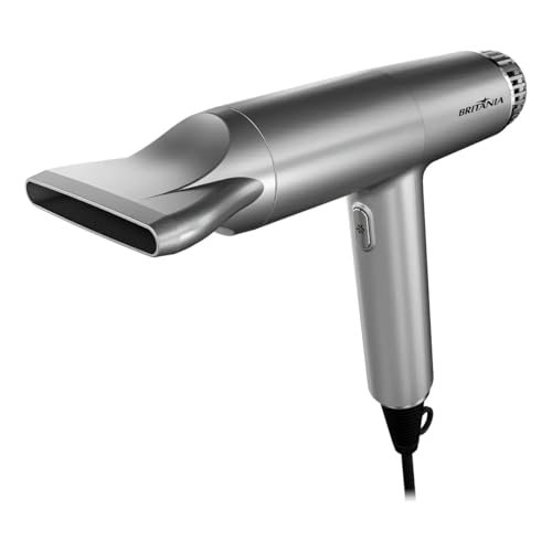Britânia Secador de Cabelos Mais Silencioso 1600W BSC3400 220V Baixo nível de ruído Metal Cinza