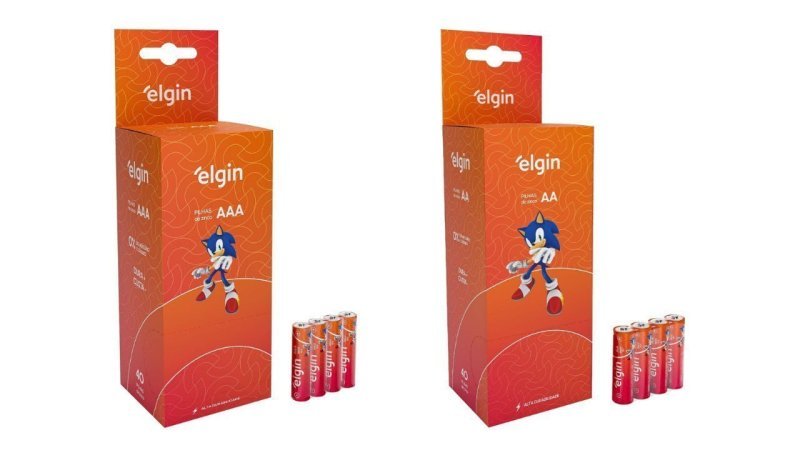 Caixa de Pilha Elgin com 40 unidades