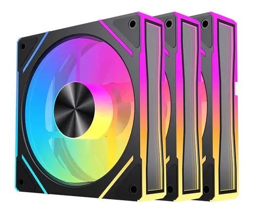 Kit Ventoinhas Acegeek Silverline, Argb, 3x120mm, Preto