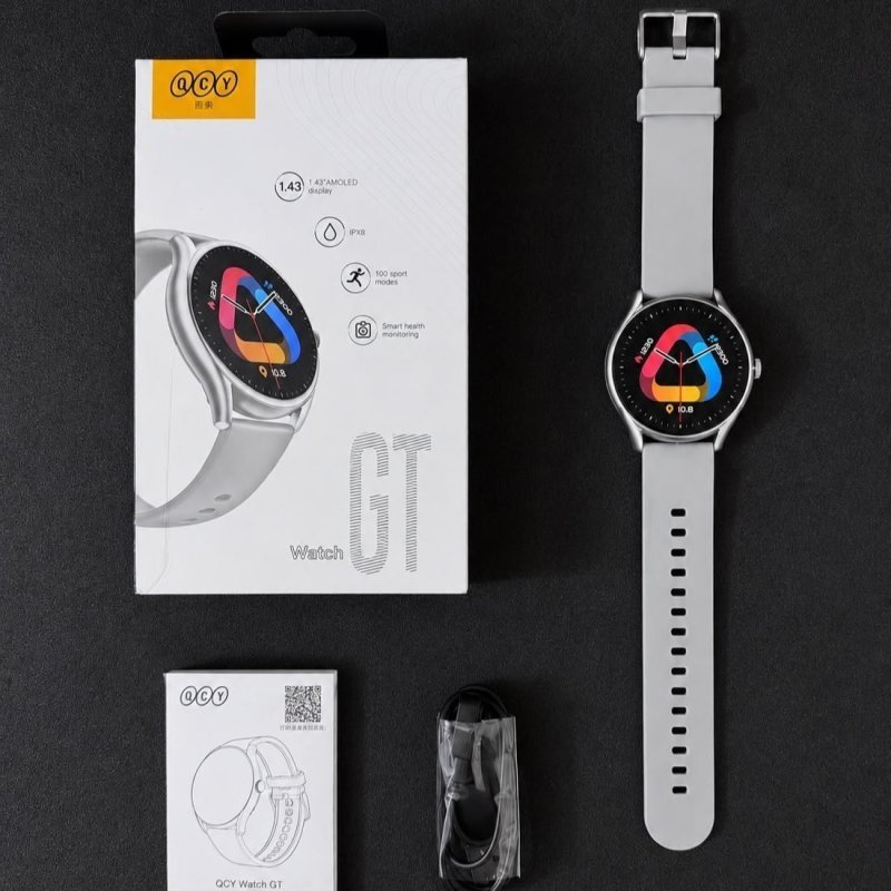Relógio Smartwatch QCY GT S8 Tela AMOLED Bluetooth IPX8