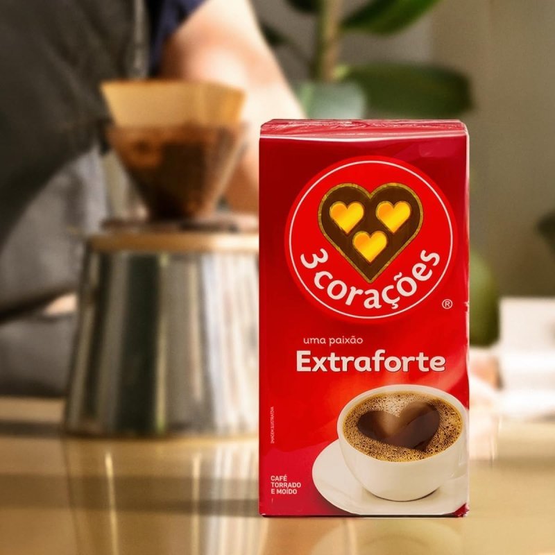 3 Corações Café Torrado e Moído Extra Forte Vácuo 500g