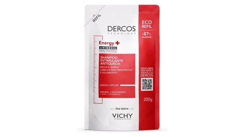 Vichy Dercos Energy+ Refil Shampoo Estimulante Antiqueda Energy 200ml