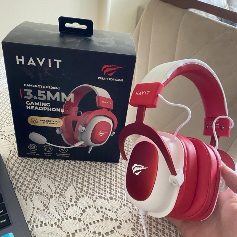 Havit Headphone Fone de Ouvido H2002D Red