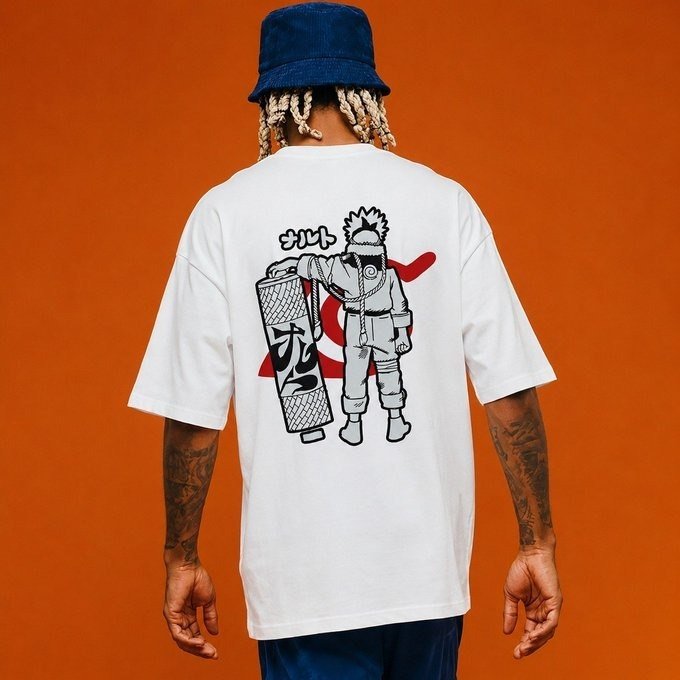 Camiseta Oversized Naruto Uzumaki (4 cores) + Frete Grátis