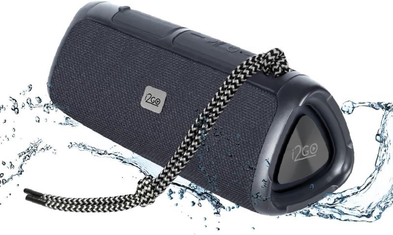 I2GO Caixa De Som Bluetooth 3 Angle Sound 12W RMS - Resistente à Água - Preto