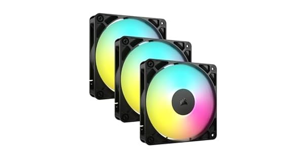 Ventoinhas RS120 ARGB PWM de 120 mm Pacote triplo Preto