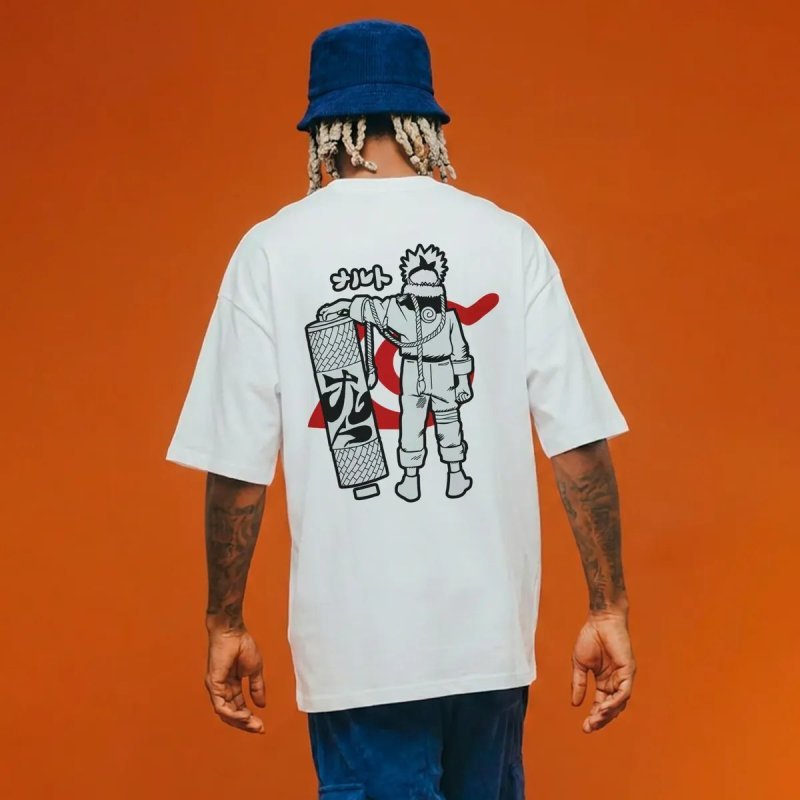 Camiseta Oversized Anime Clássico Naruto