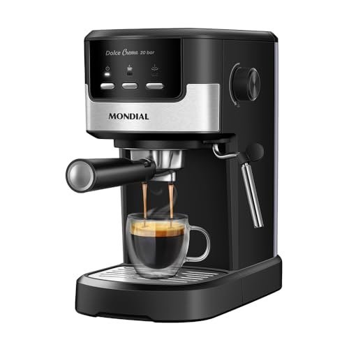 MONDIAL, Cafeteira Espresso Dolce Crema 20 Bar, Preto/InoX 1200W, 220V - C-21-E-CNP