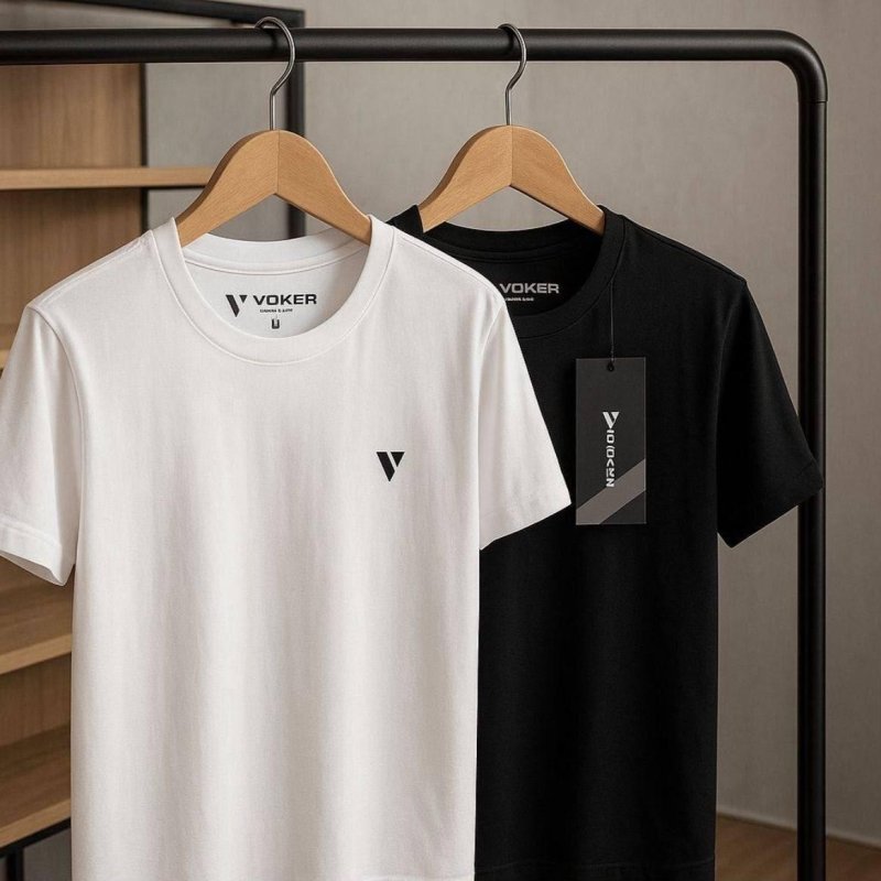 Camiseta Masculina Camisas Slim Voker 100% Algodão Atacado