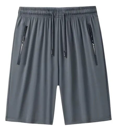 Short Masculino Bermuda Praia 2 Bolsos Zíper Secagem Rápida