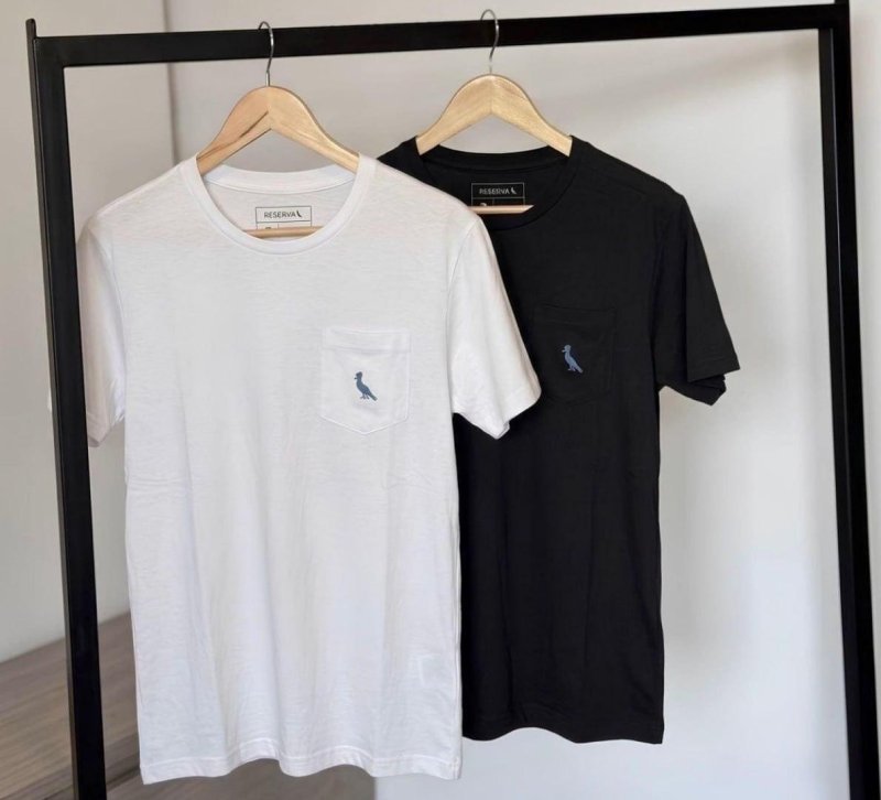 Kit 2 Camisetas Bolso Cb Pica-pau Xadrez Reserva
