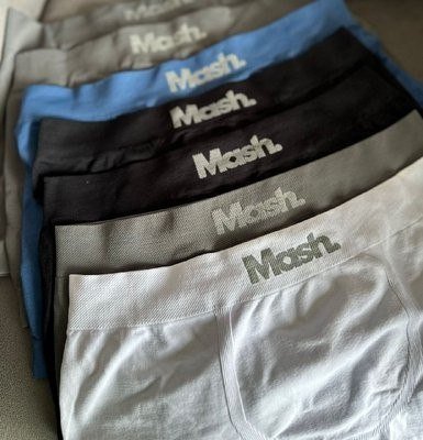 Kit 10 Cueca Boxer Lisa Sem Costura Logo Mash