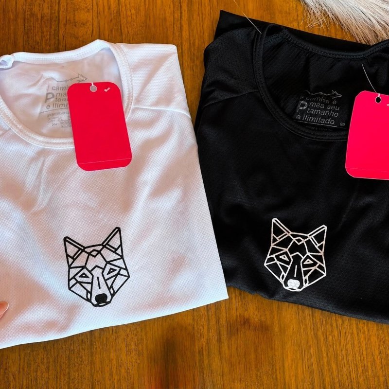 Kit 3 Camisetas Masculina Dry Alpha Lobo Geométrico