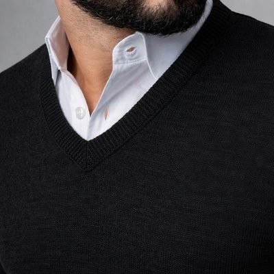 Suéter Masculino Inverno Frio Gola V Social Casual Tricot