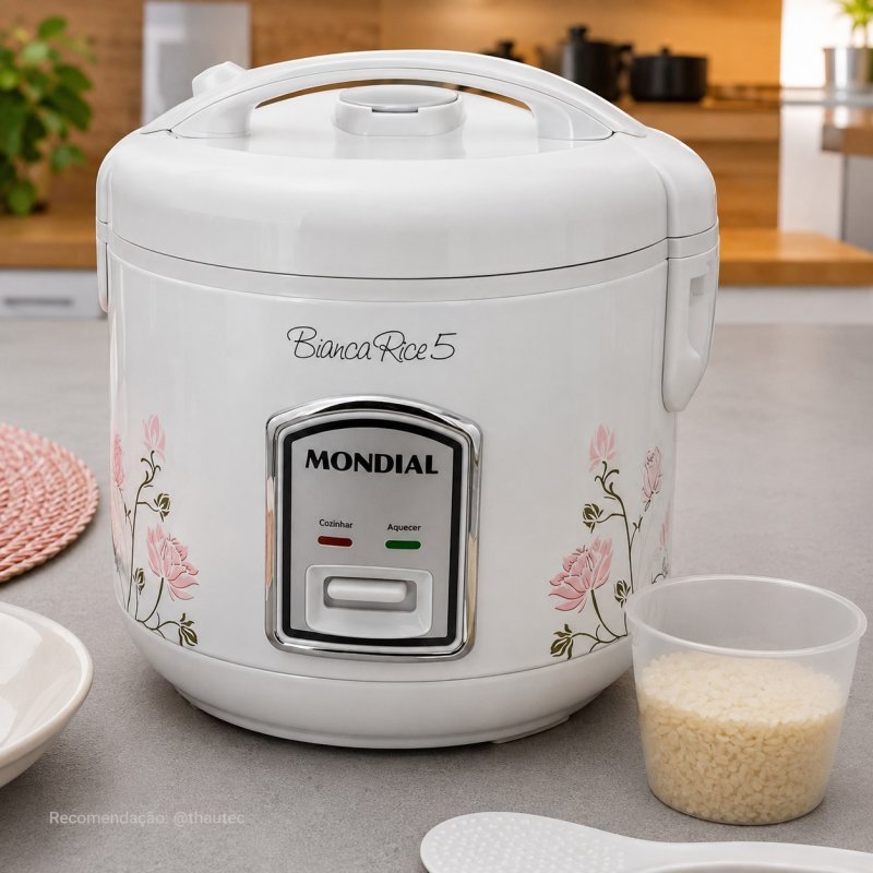 Panela De Arroz Mondial Bianca Rice 5 Branco 400W 110V (NPE-05-5X)