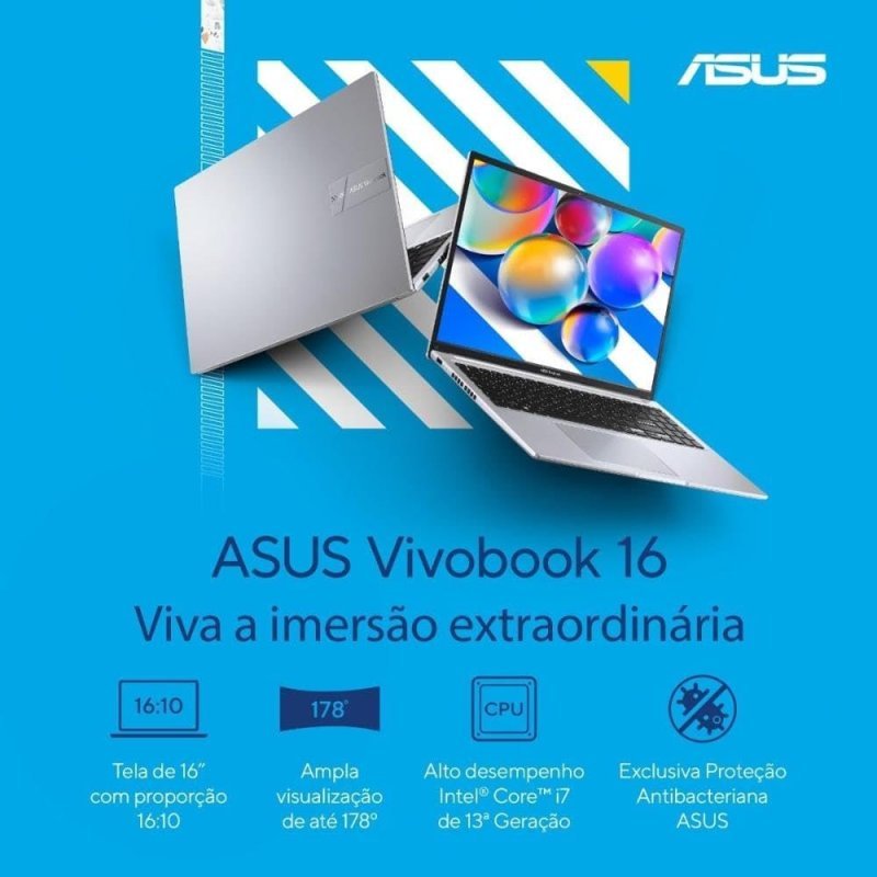 ASUS Vivobook 16 X1605VA - 512GB 8GB RAM - Intel Core i7 - Prata