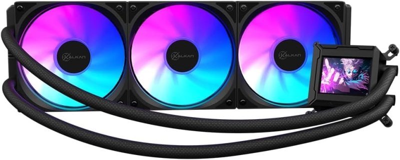 Watercooler Kalkan Aura LCD 360mm ARGB Preto Tela LCD 2.4”