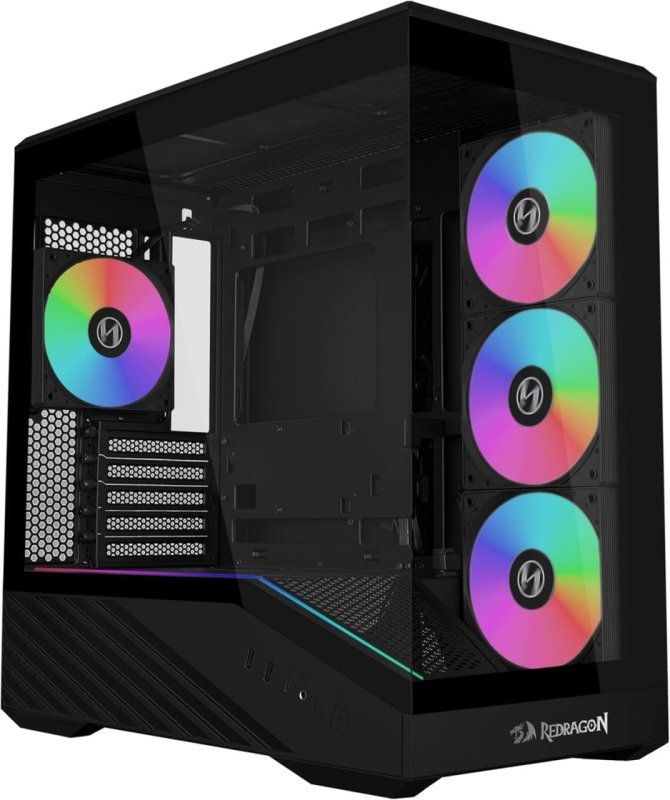 Gabinete Gamer Lian Li Vector V100 Mini Redragon Spec Preto Micro-ATX Com 4