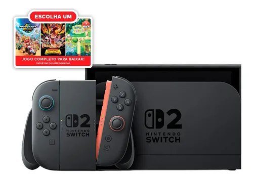 Bundle Nintendo Switch 2: Escolha Seu Jogo Preto
